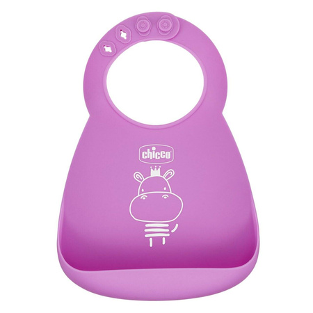 Chicco Śliniak silikonowy różowy 127726