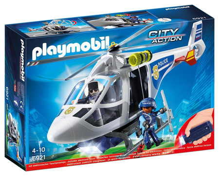 Playmobil 6921 city action helikopter policyjny z reflektorem led 