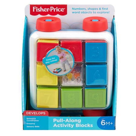 Fisher price klocki aktywizujące do ciągnięcia gjw10