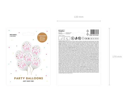Balony 30cm It's a Girl Pastel Pure White 764361