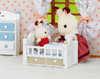 Sylvanian families 5017 zestaw dziecko królik + łóżeczko