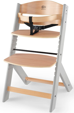 Kinderkraft krzesełko do karmienia enock drewniane szare nogi 915095