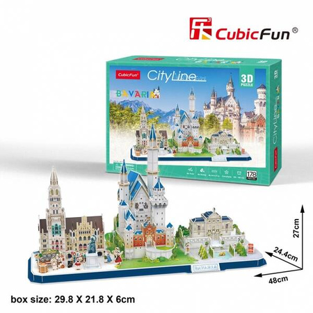 CubicFun Puzzle 3D City Line Bavaria 202675