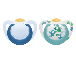 Nuk Smoczek uspokajający lateksowy 6-18 m-cy Star 2szt /box 411390