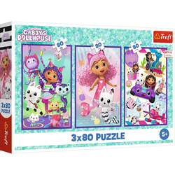 Puzzle Trefl 3x80 Kolorowe dni Gabby 348828