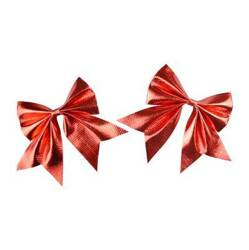 Zestaw kokard metalizowanych czerwonych 2szt