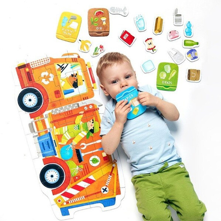 CzuCzu Moto puzzle Śmieciarka 494010