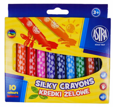 Kredki żelowe wykręcane SILKY ASTRA 10kol 213248