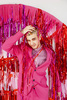 Kurtyna party purpurowa 90x250cm 453334