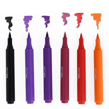 Strigo Marker Akrylowy z Końcówką Brush w Trójkątnej Obudowie w 6 kolorach 854294