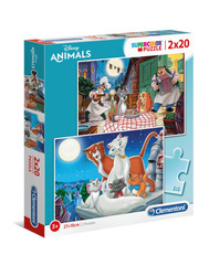 Clementoni Puzzle 2x20 Disney Animal Superkolor