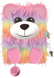 PAMIĘTNIK Z KŁÓDKĄ 3D WŁOCHACZ A5 96K MY LITTLE FRIEND RAINBOW BEAR 669552