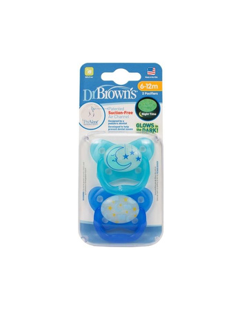 Dr. Brown's Smoczki ortodontyczny 2szt 6-12m świecą w ciemności 303122