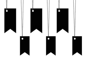 Zawieszki do prezentów flaga (1 op. / 6 szt.)