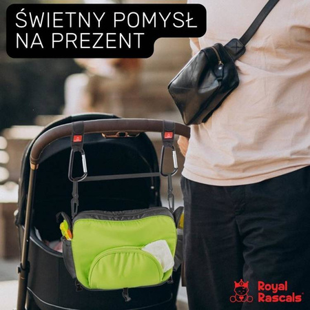 Royal Rascals Karabińczyk do wózka 2szt czarny 370012