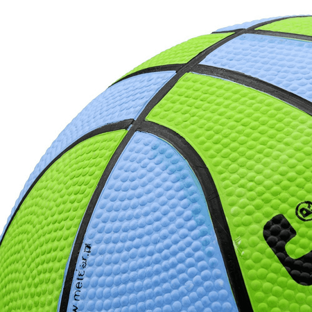 Piłka do kosza Meteor #1 niebiesko zielona 059313