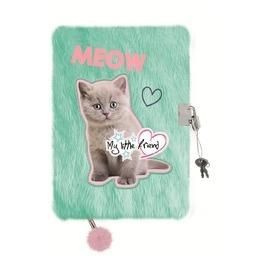 PAMIĘTNIK Z KŁÓDKĄ WŁOCHACZ A5 96K MY LITTLE FRIEND FLUFFY KITTY 686818