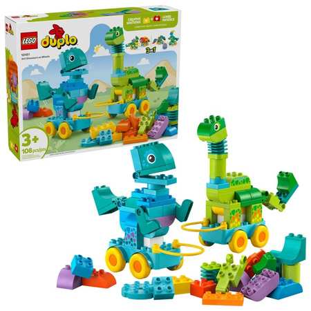 Lego 10451 Duplo 3 w 1 dinozaury na kółkach 816647