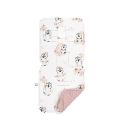 Bambusowa wkładka do wózka Vivi z minky sepia rose 80x36cm 425116