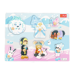 Trefl Zabawka drewniana Puzzle medium Ice Castle 616330