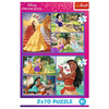 Puzzle Trefl 2x70 Bajkowe dni Disney 344400
