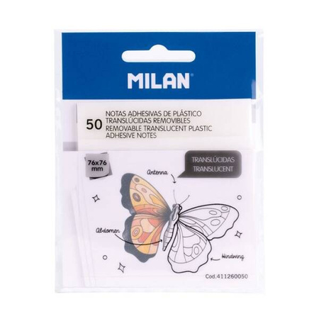 Karteczki Milan przezroczyste 76 x 76mm 50szt 102007
