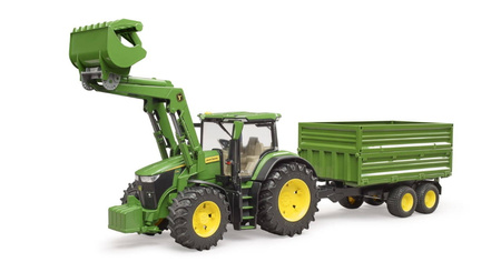 Bruder 03155 Traktor John Deere 7R 350 z ładowaczem czołowym i przyczepą 2-osiową 031558