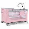 Kinderkraft Łóżeczko turystyczne Leody pink z akcesoriami 917945