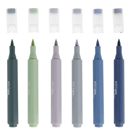 Strigo Marker Akrylowy z Końcówką Brush w Trójkątnej Obudowie w 6 Kolorach 854300