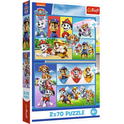 Puzzle Trefl 2x70 Psi Patrol rządzi 344417