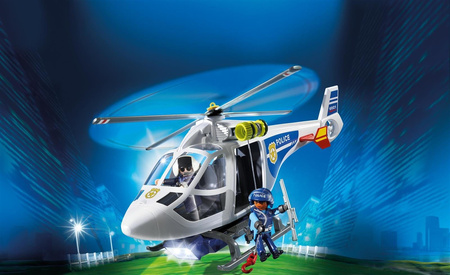 Playmobil 6921 city action helikopter policyjny z reflektorem led 