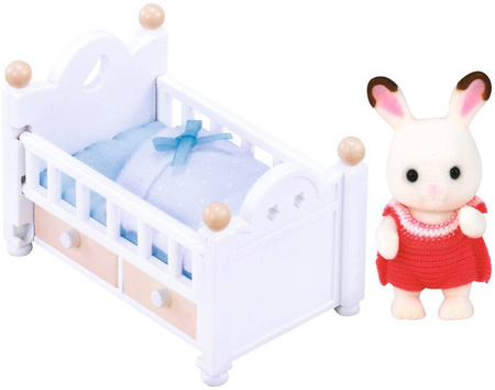 Sylvanian families 5017 zestaw dziecko królik + łóżeczko