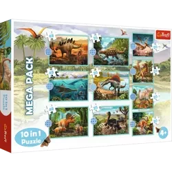 Puzzle Trefl 10w1 Poznaj wszystkie dinozaury 903904