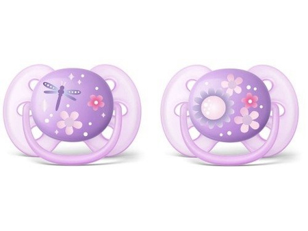 Avent smoczek gryzak miękki 2szt 6-18m + pudełko do sterylizacji 804154