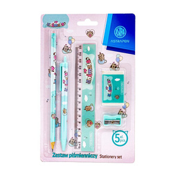 Zestaw ASTRAPEN ANIMALS 5el.linijka,gumka,temperówka,długopis,ołówek 215259