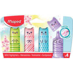 Maped Zakreślacz Mini Kawaii Pastel 4kol blister kart.436042