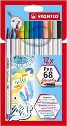 Stabilo pen 68 brush etui 12 sztuk