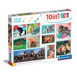 Clementoni Puzzle 10w1 Super Kolor Animal Friends 202836