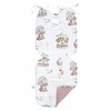 Bambusowa wkładka do wózka Lunapark z minky sepia rose 80x36cm 418682