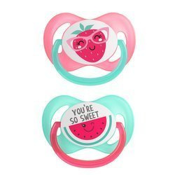 Canpol zestaw smoczków uspokajających silikon 0-6m-cy symetryczny 226316