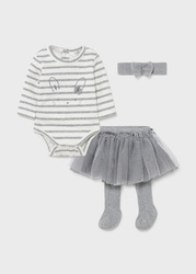 Mayoral Komplet body opaska i spódnica tiulowa rozm. 18 m 86 kolor 75 plomo