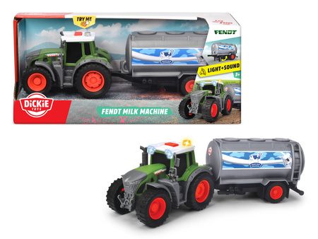 Dickie Fendt Ciągnik z przyczepą na mleko 26 cm 080647