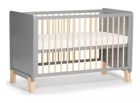 Kinderkraft łóżeczko drewniane nico grey 914463