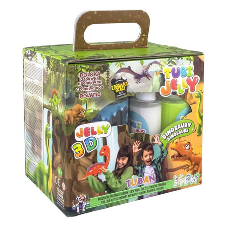 Tuban Zestaw Tubi Jelly 6 kolorów + małe akwarium Dinozaury 033385