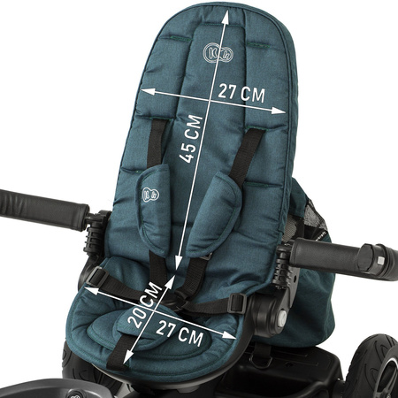 Kinderkraft rowerek trójkołowy easytwist midnight green Rower