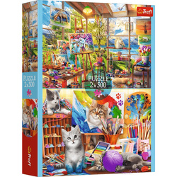 Puzzle Trefl 2x500 Sztuka malowania 375305