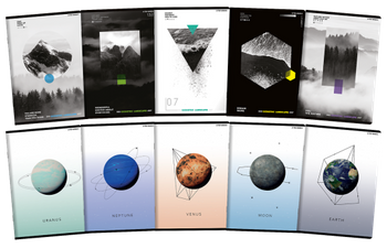 Zeszyt Top 2000 A5 96k linia z marginesem 70g Geo/planet 412304