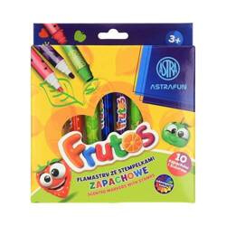Flamastry okrągłe zapachowe ze stempelkami ASTRAFUN FRUTOS 10kol 213071