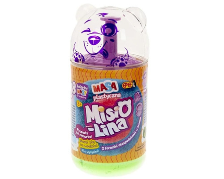 Epee EP60391 Misiolina Masa plastyczna 2x50g zielony i niebieski + 2 foremki 603944