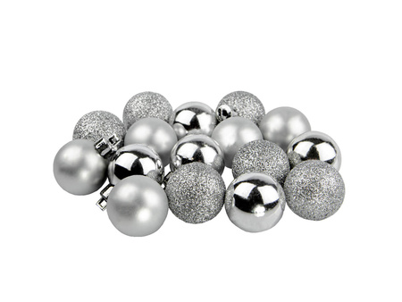 Bombki w tubie 16szt srebrne 226400